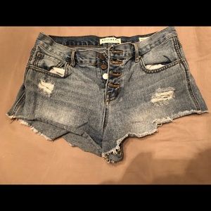 High Waisted Blue Jean Shorts